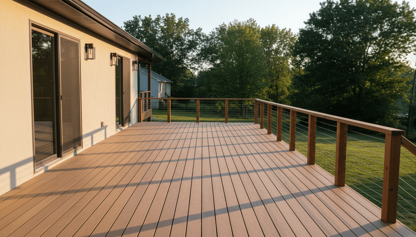 Quality workmanship - custom wooden deck with detailed construction