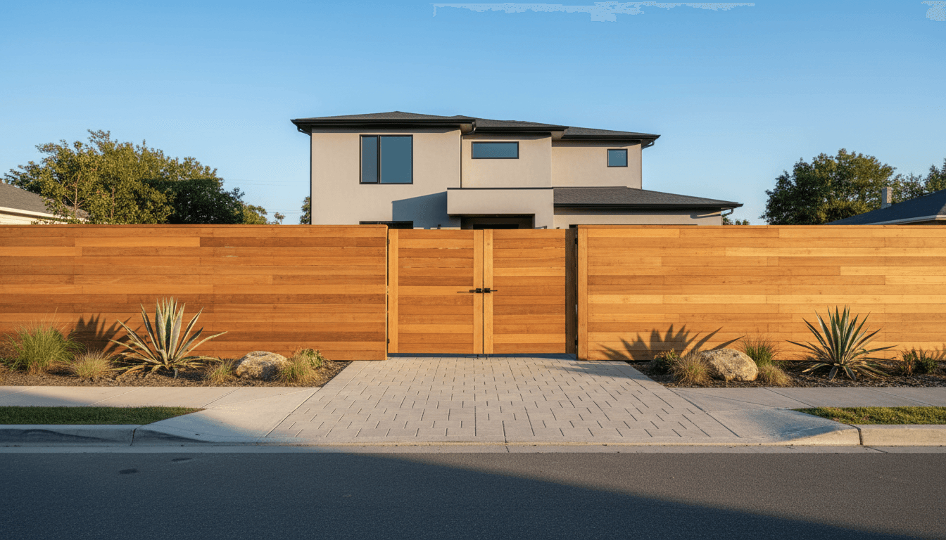 Completed custom fence installation