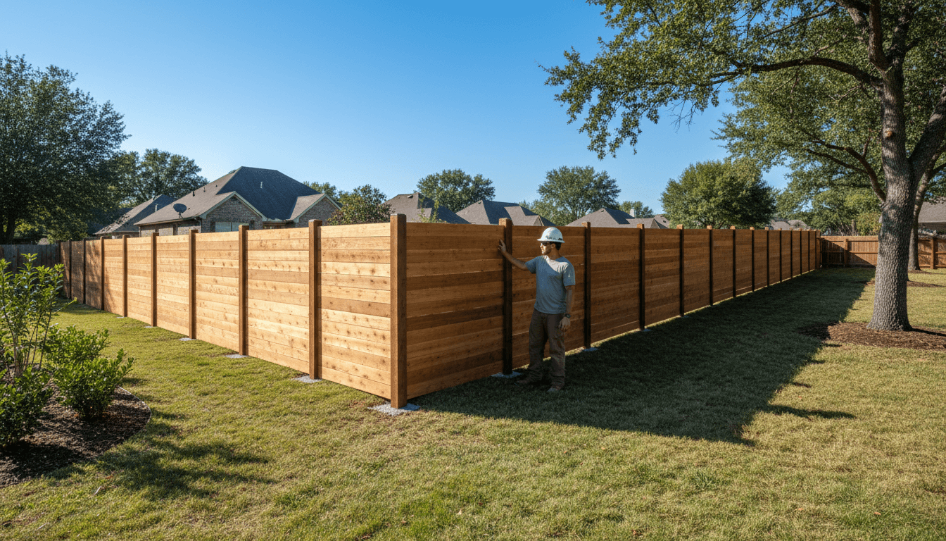 Finished fence installation project